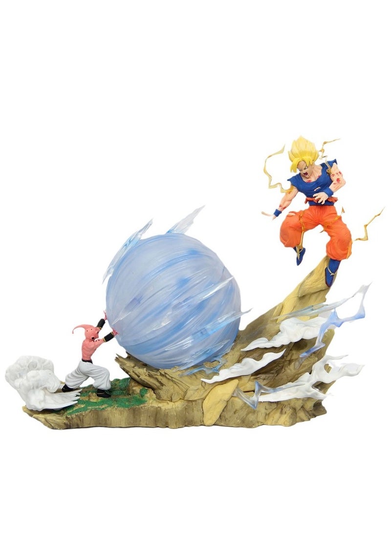 Dragon Ball The Figurine Model and Decorative Statue of the Battle between Super Saiyan Buu and Son Goku - Image 1